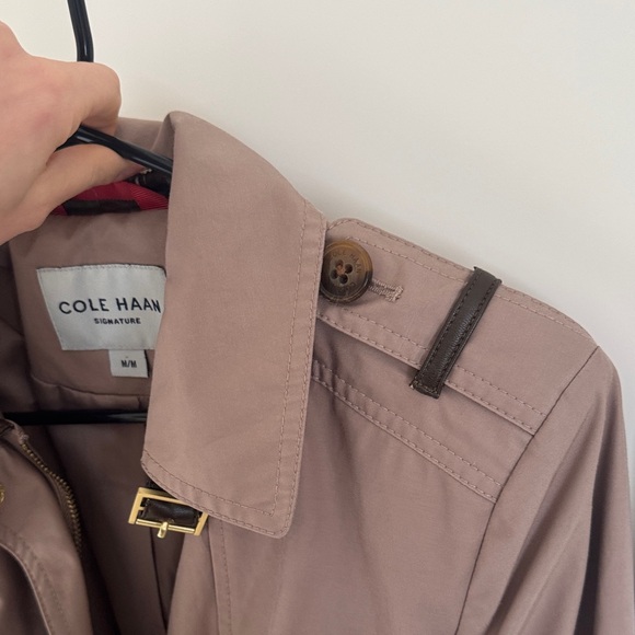 Cole Haan Dusty Taupe Belted Trench Coat - Picture 8 of 10